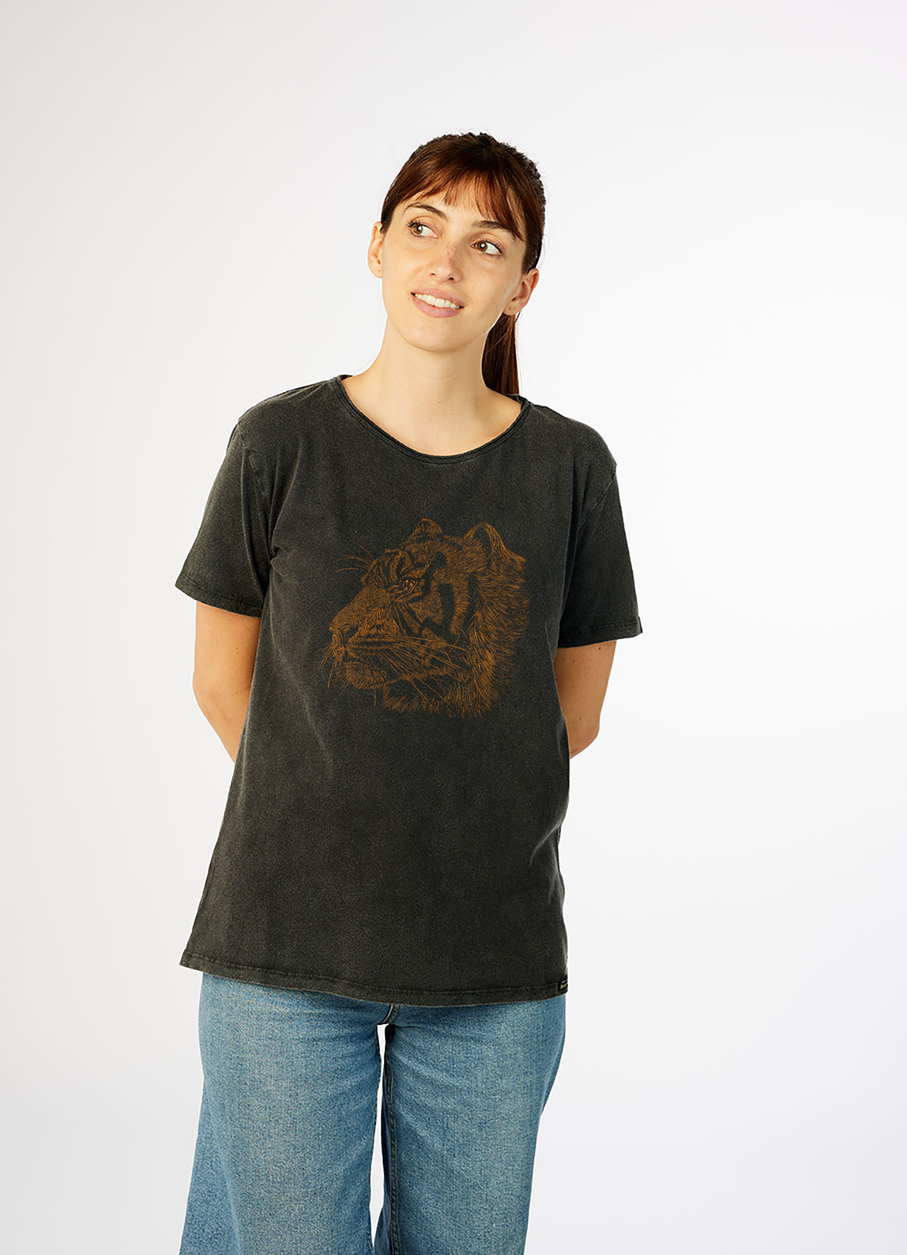 Camiseta mujer Orange Tiger