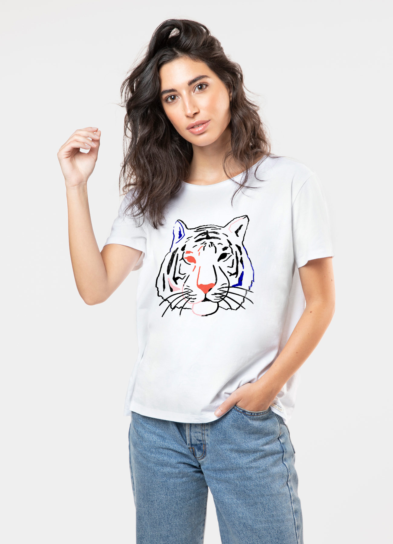 Camiseta mujer Tigre Acuarela