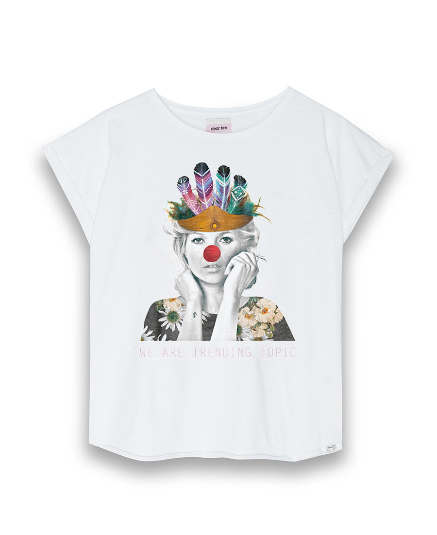 Camiseta mujer Yellow Feathers