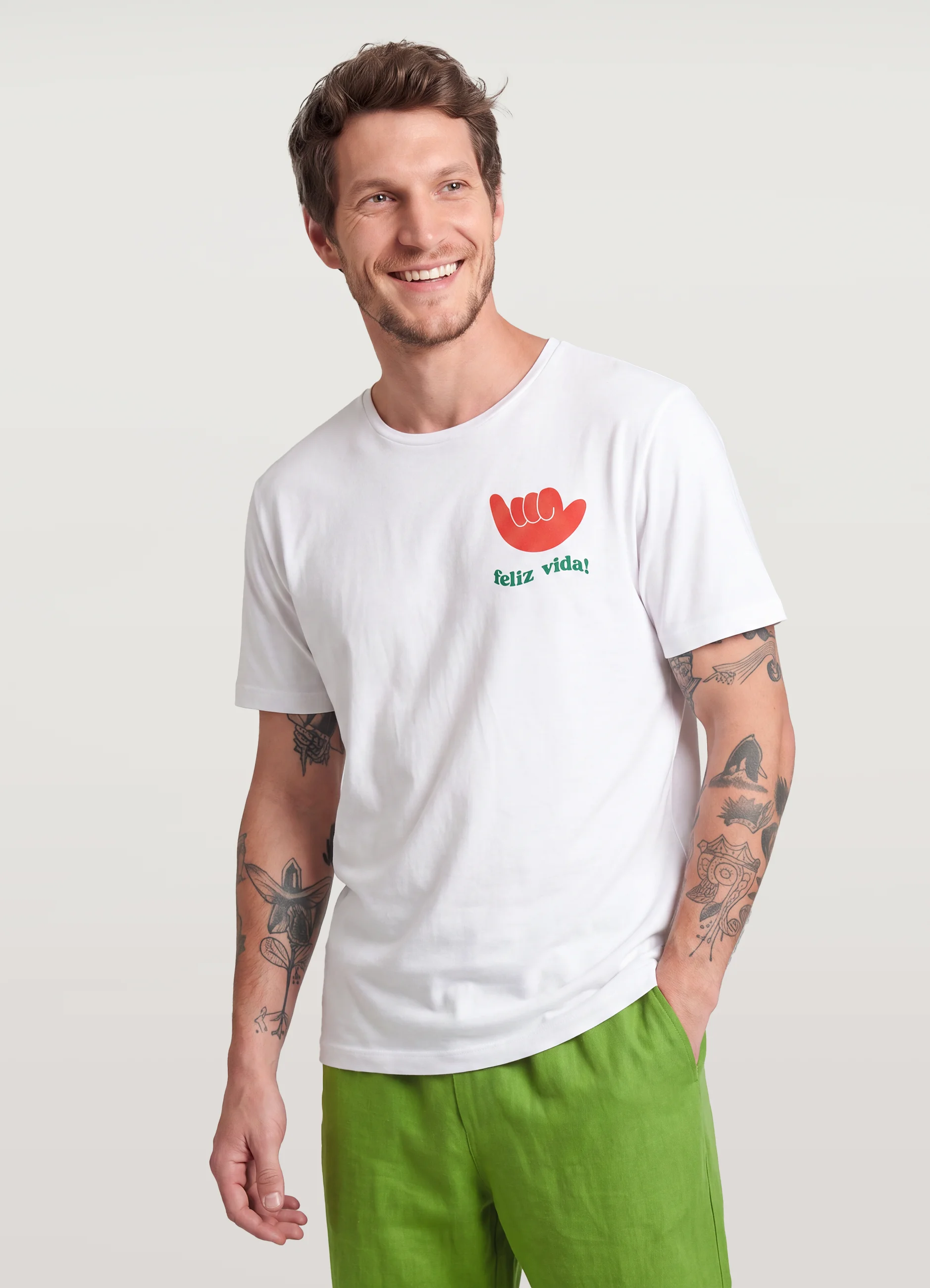 Camiseta Hombre feliz vida