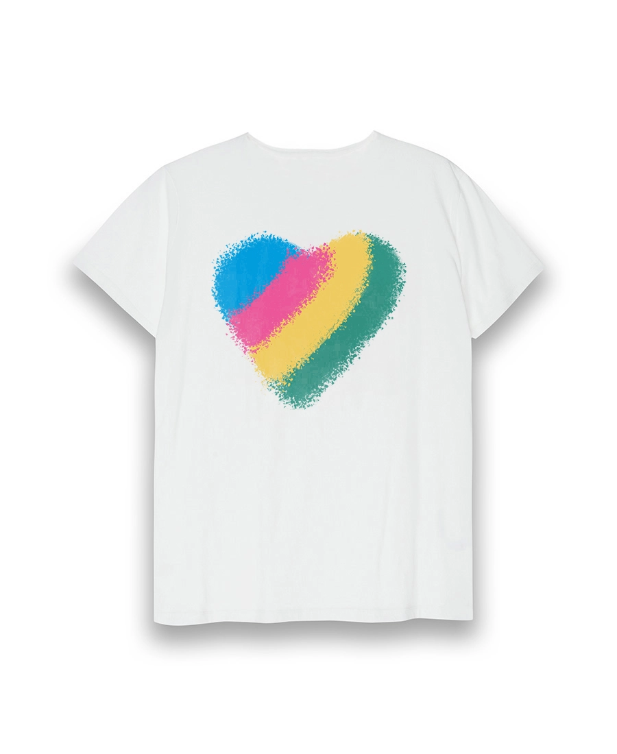 Camiseta mujer Corazon Rainbow