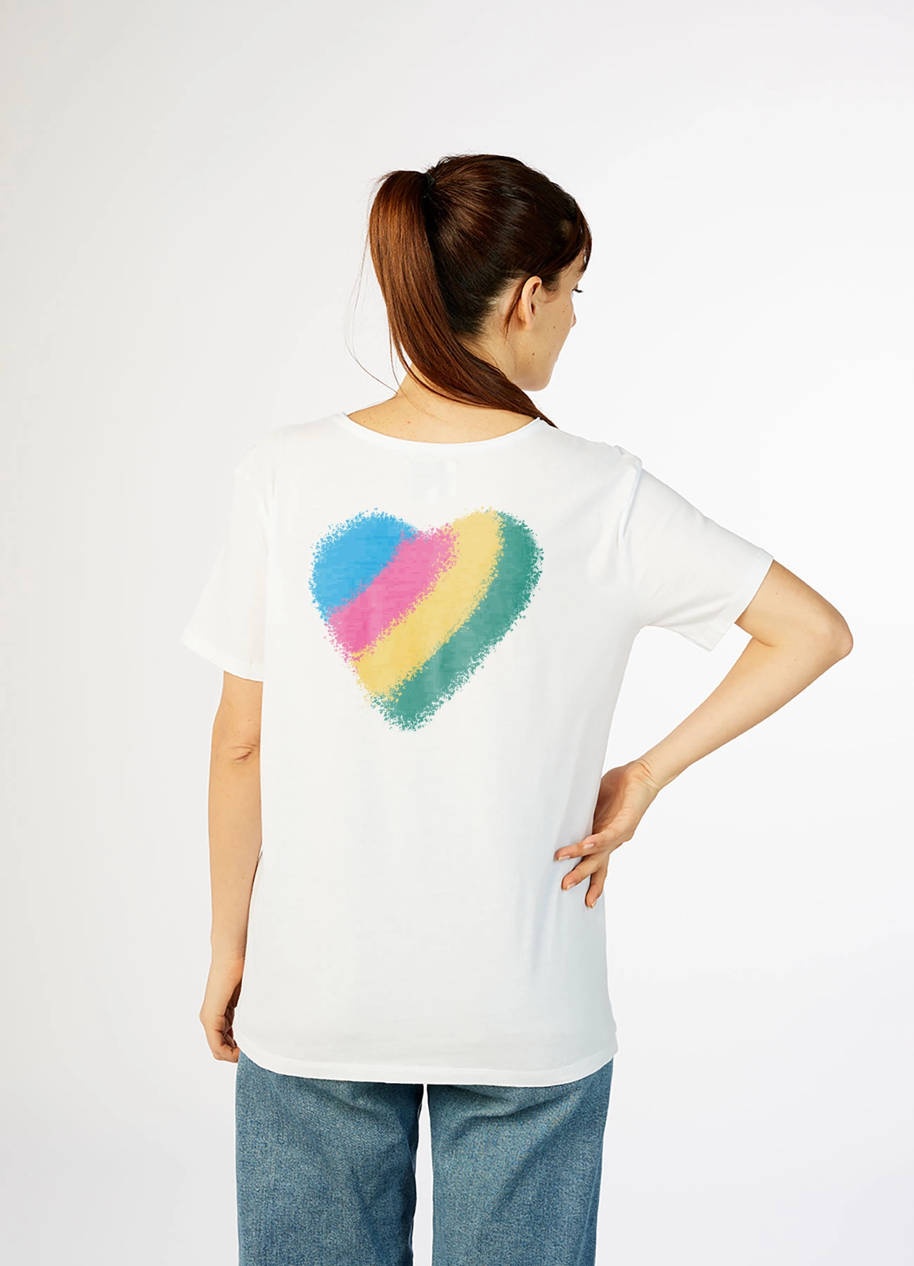 Camiseta mujer Corazon Rainbow