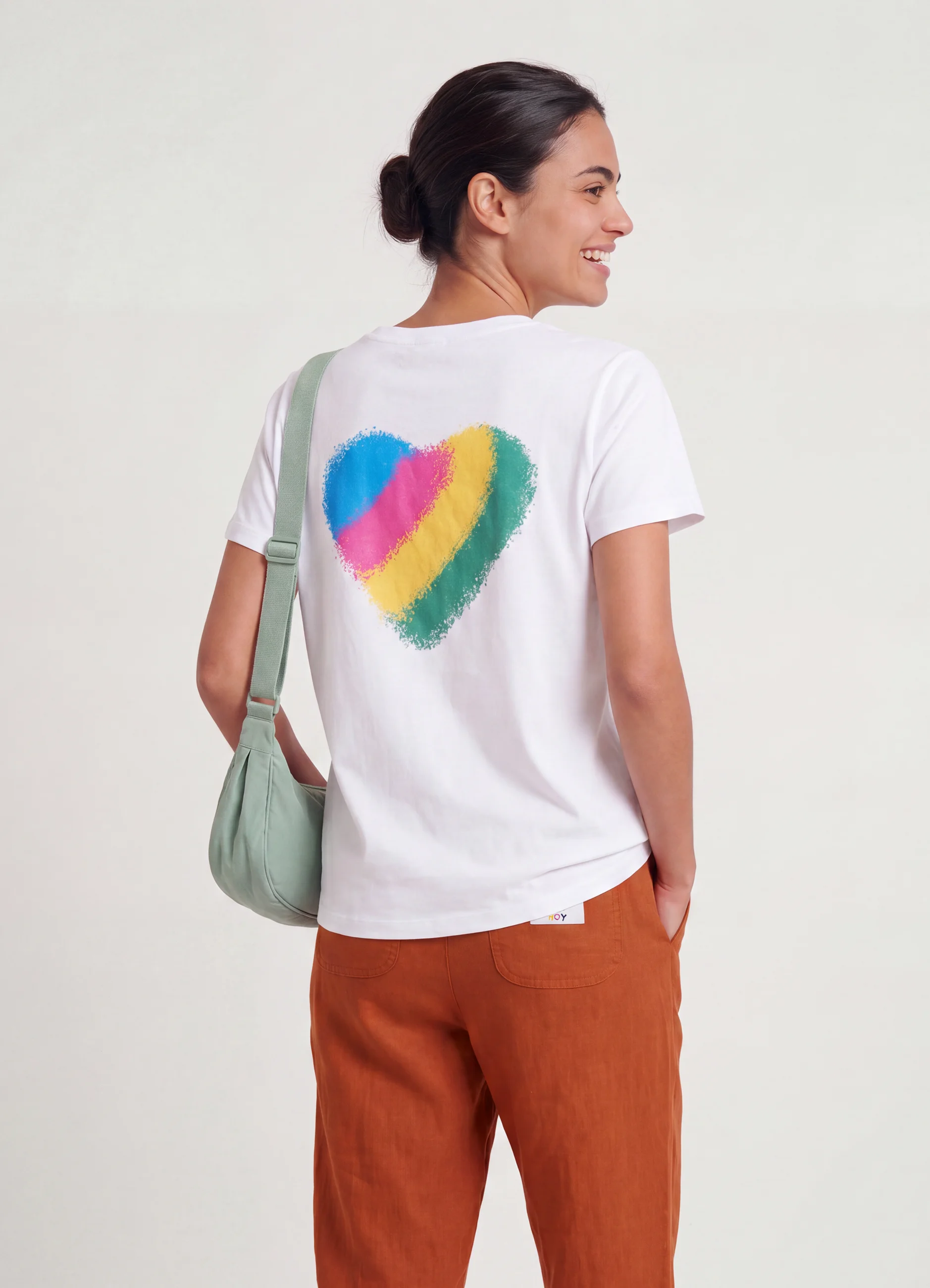 Camiseta mujer Corazon Rainbow