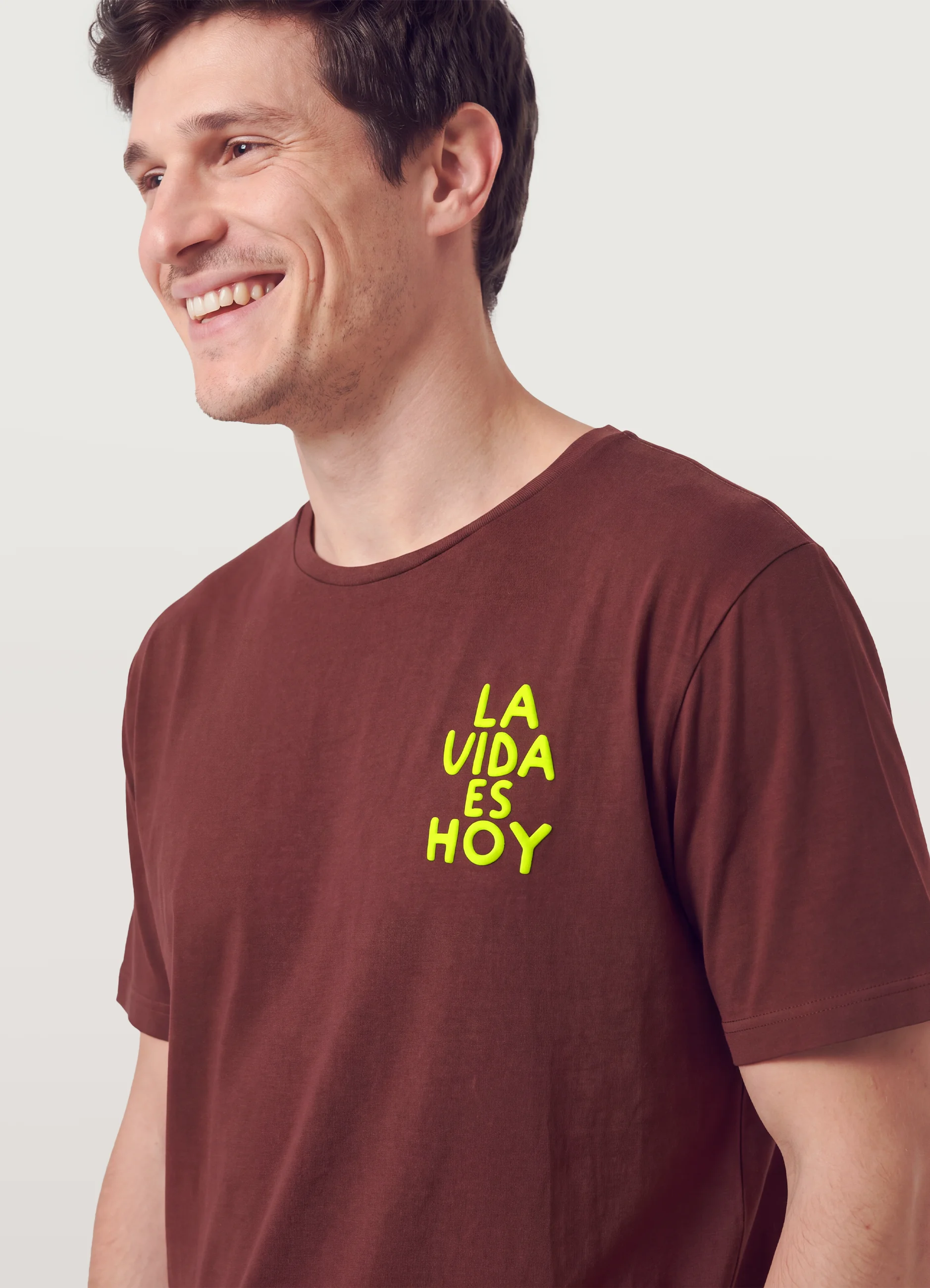Camiseta hombre Vida fluor