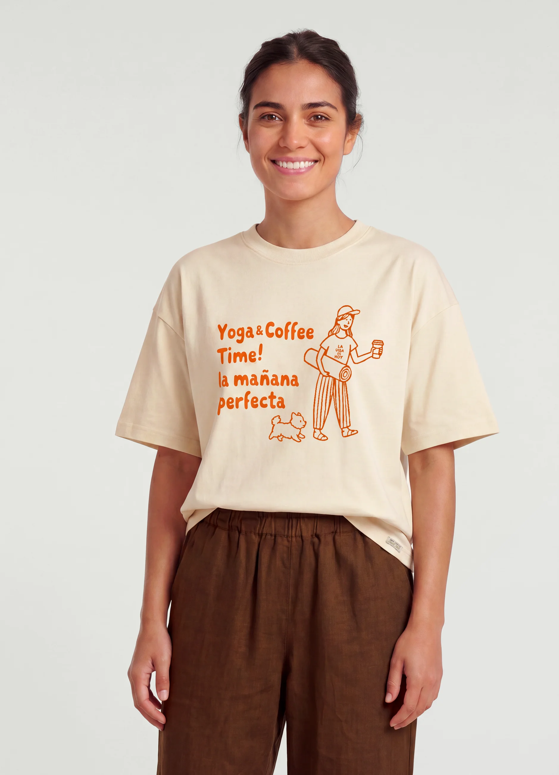 Camiseta mujer Yoga &amp; Coffee