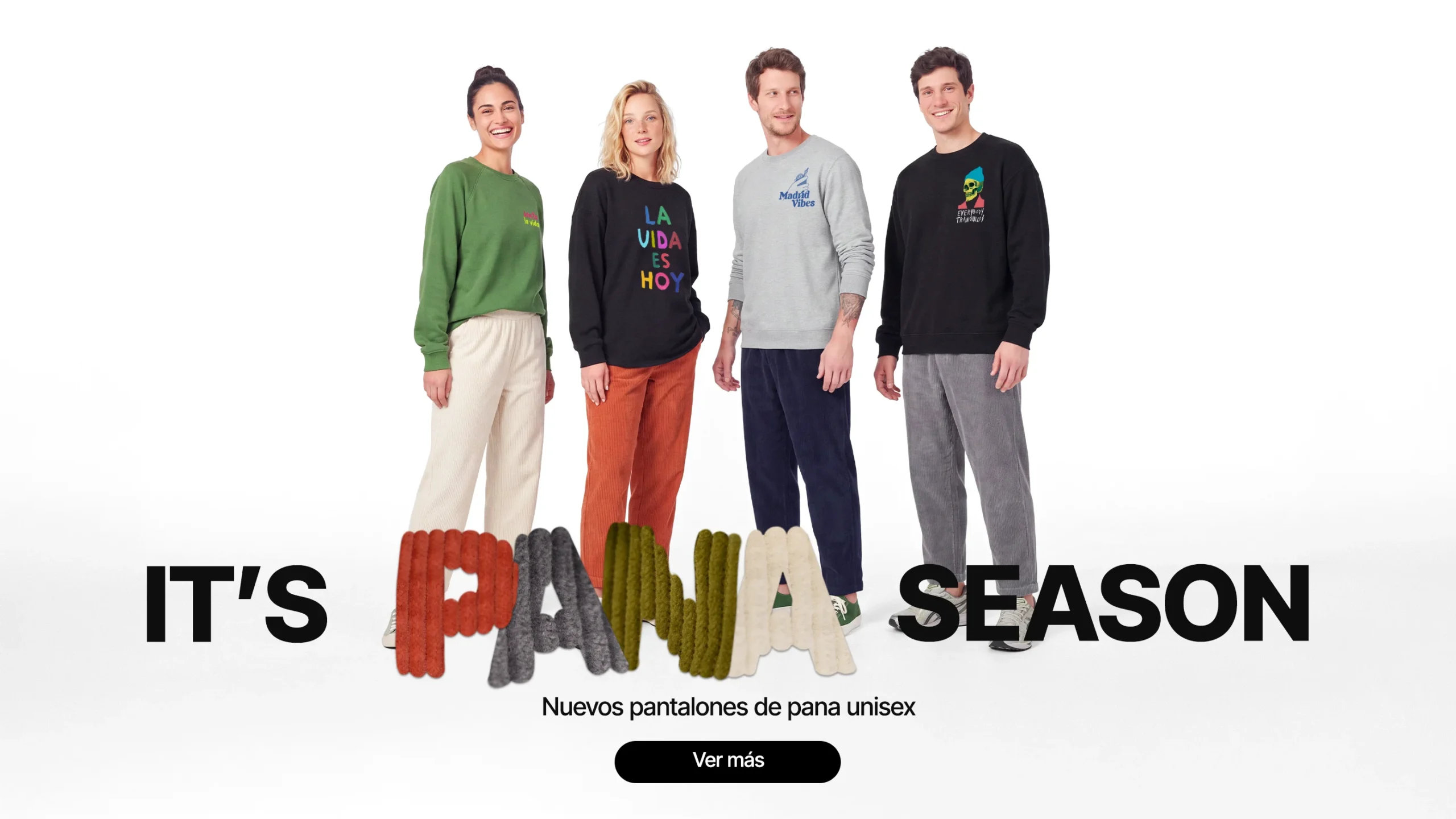 Nuevos pantalones de pana unisex